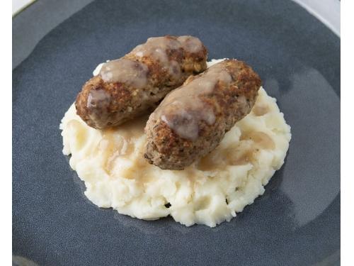 Home Made Beef Sausages With Mash Potatoes - 350g