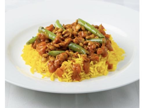 Mild Lentil Curry With Curried Rice & Green Beans - 400g