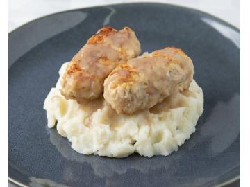 Home Made Chicken Sausages With Mash Potatoes - 350g