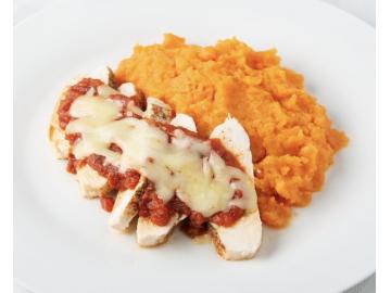 Oven Baked Chicken Parmigiana With Sweet Potato Mash - 300g